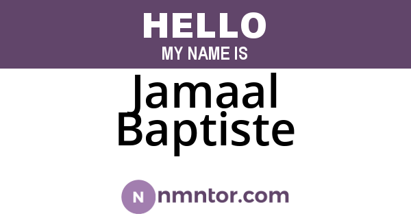 Jamaal Baptiste