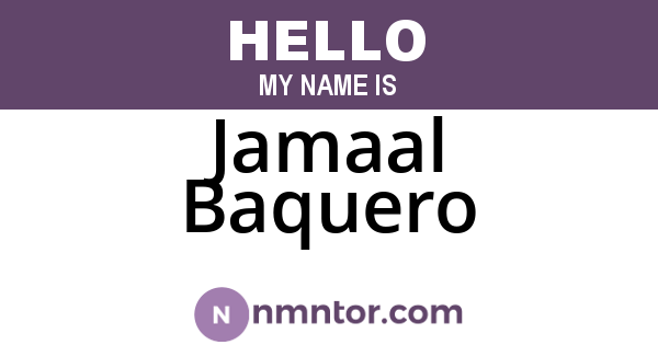 Jamaal Baquero