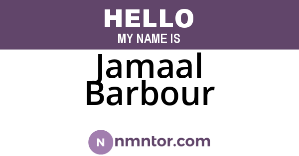 Jamaal Barbour