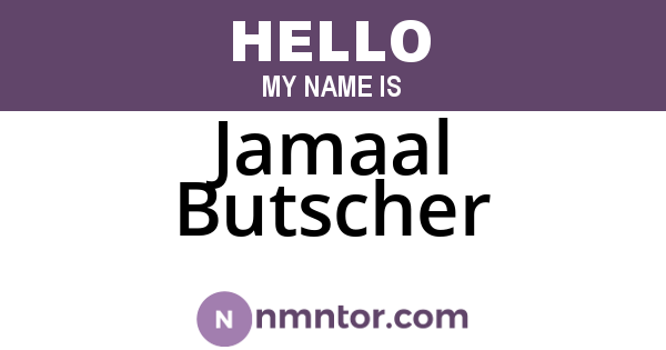 Jamaal Butscher