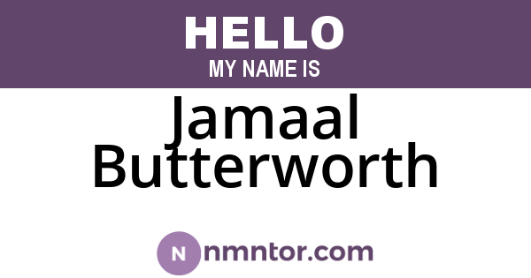 Jamaal Butterworth