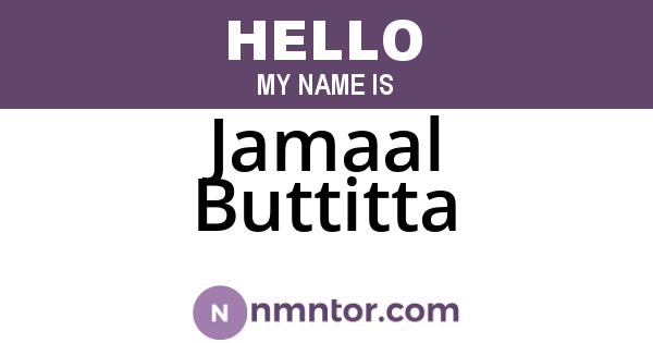 Jamaal Buttitta
