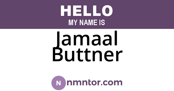 Jamaal Buttner