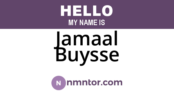 Jamaal Buysse