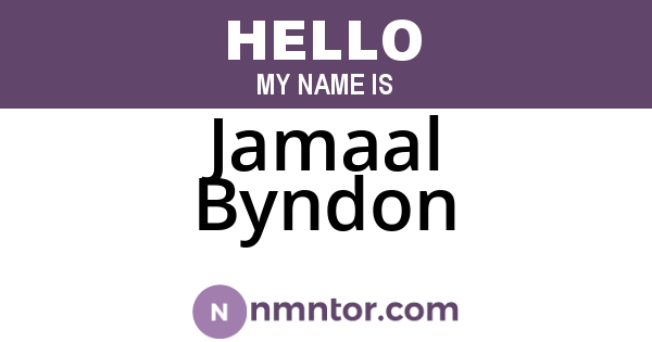 Jamaal Byndon