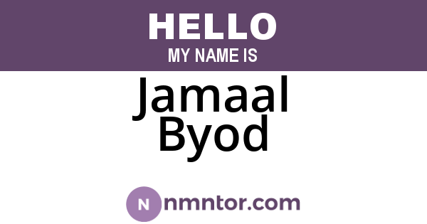 Jamaal Byod