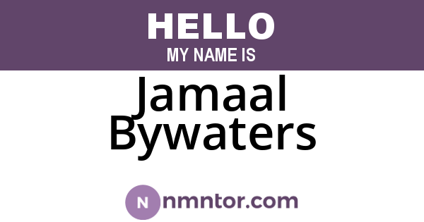 Jamaal Bywaters