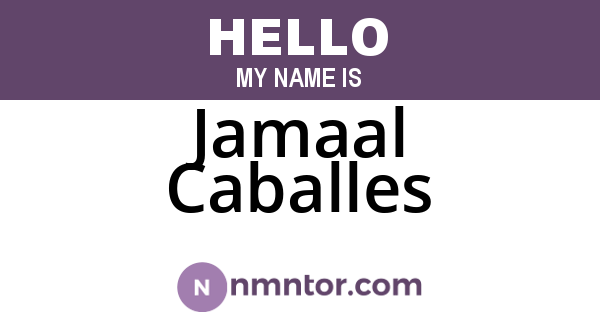 Jamaal Caballes