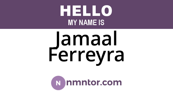 Jamaal Ferreyra