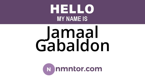 Jamaal Gabaldon