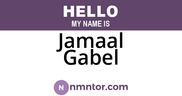 Jamaal Gabel