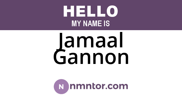 Jamaal Gannon