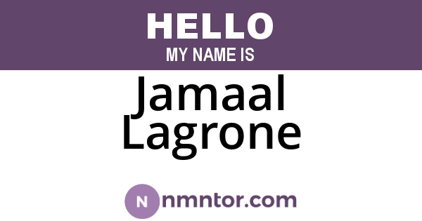 Jamaal Lagrone
