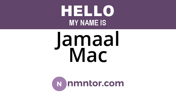 Jamaal Mac