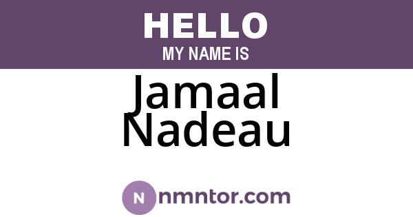 Jamaal Nadeau
