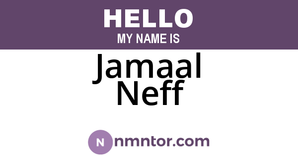 Jamaal Neff