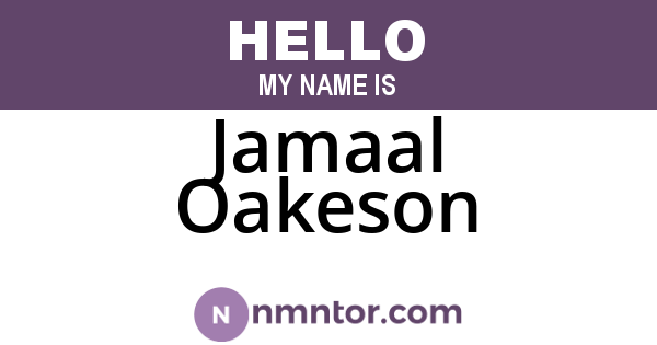 Jamaal Oakeson