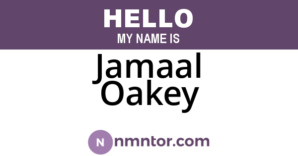 Jamaal Oakey