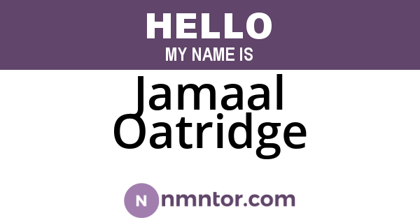 Jamaal Oatridge