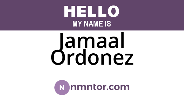 Jamaal Ordonez