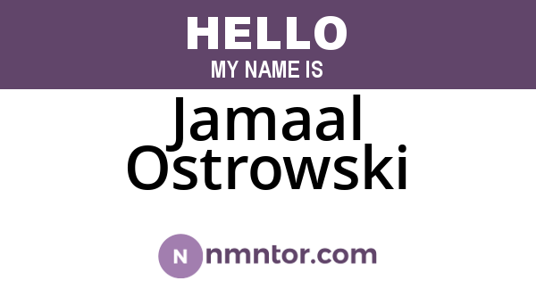 Jamaal Ostrowski