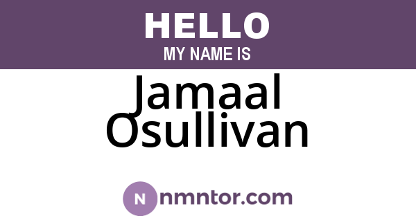 Jamaal Osullivan