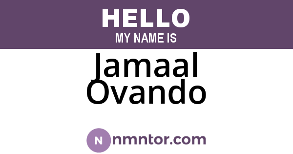 Jamaal Ovando