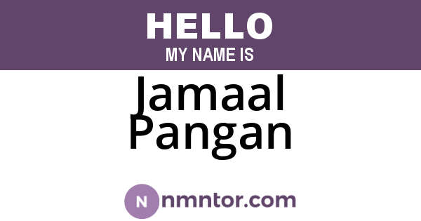 Jamaal Pangan