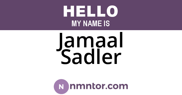 Jamaal Sadler