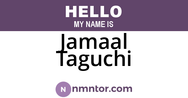 Jamaal Taguchi