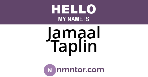 Jamaal Taplin