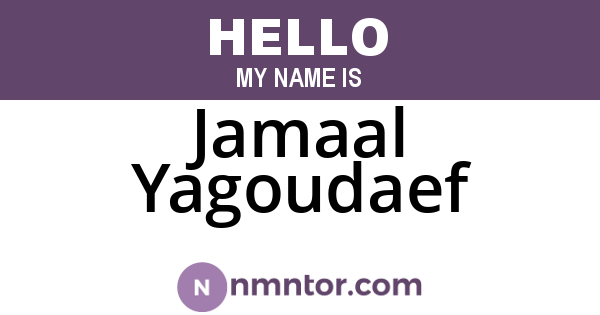 Jamaal Yagoudaef