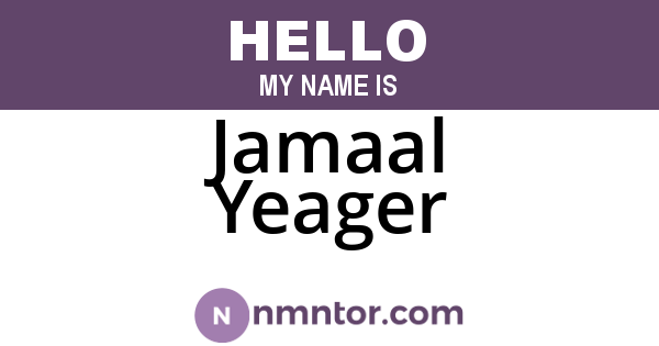 Jamaal Yeager