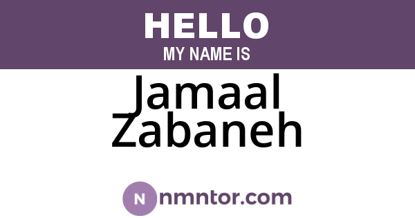 Jamaal Zabaneh