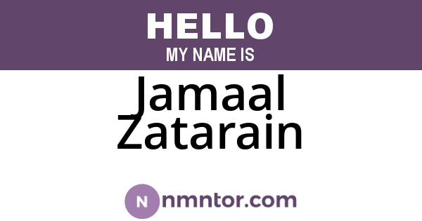 Jamaal Zatarain