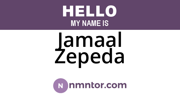 Jamaal Zepeda