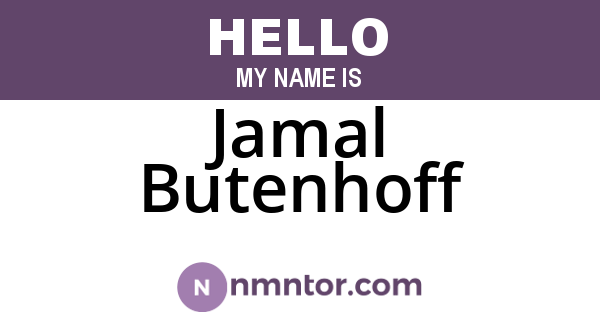 Jamal Butenhoff
