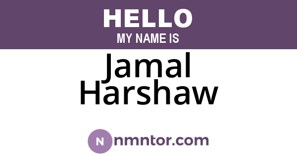 Jamal Harshaw