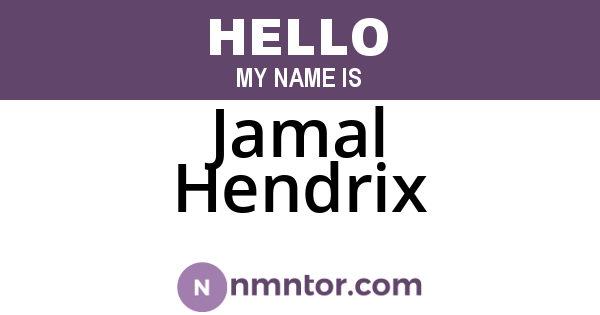 Jamal Hendrix
