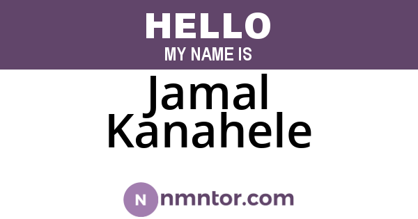 Jamal Kanahele