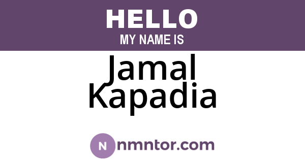 Jamal Kapadia