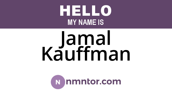 Jamal Kauffman