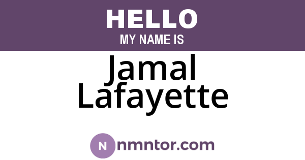 Jamal Lafayette