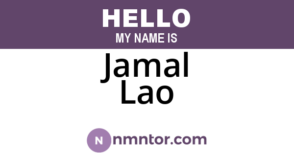 Jamal Lao