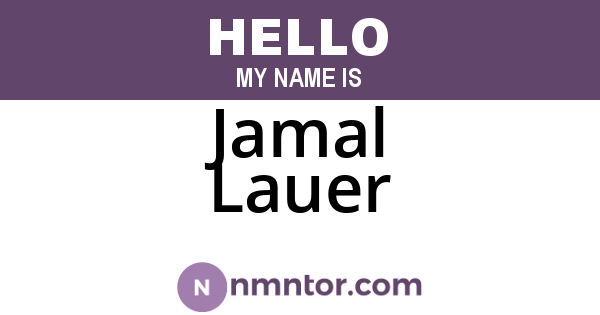 Jamal Lauer