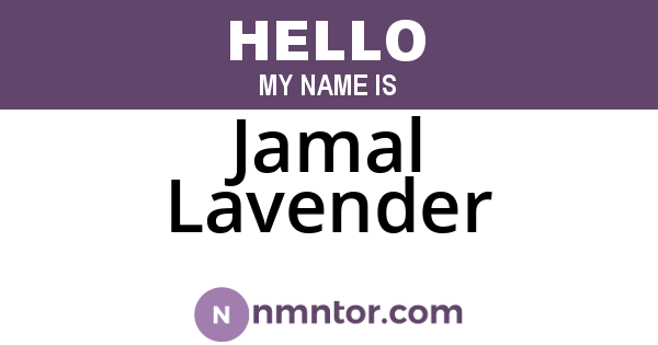 Jamal Lavender