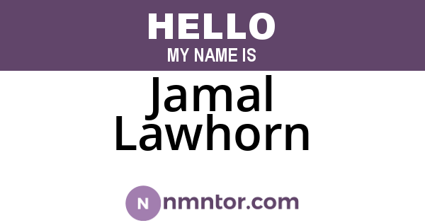 Jamal Lawhorn