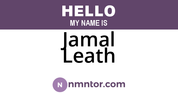 Jamal Leath