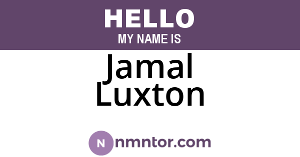 Jamal Luxton
