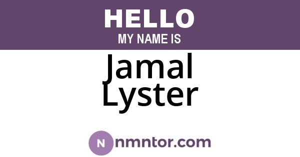 Jamal Lyster
